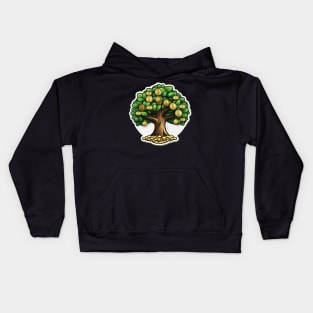 golden coins money grows on trees Kids Hoodie